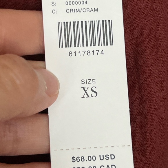 Anthropologie Women April Gauzy Tank Top Brown XS Detachable Strap Cotton $68 - Picture 5 of 14